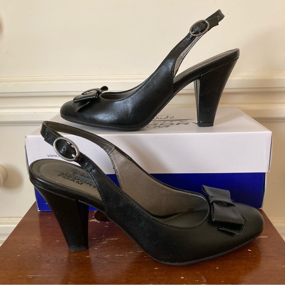 Life Stride Brigid Slingback Heels with Memory Foam